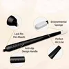 10pcs Professional Permanent Makeup Black disposable microblading pens hand tools 018mm 18U pins needles embroidery blades 2201254149143