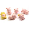 Dekorativa Objekt Figurer 6/30pcs Heminredning Mini Söt Pig Figur Modell Resin Craft Moss Micro Landskap Miniatyr Fairy Garden