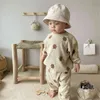 Baby Roupa Definir Outono Criança Bebe Bebe Primavera Hoodie Suit Bear Print Waffers Pajamas 211224