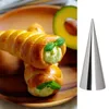 Stainless Steel Spiral Croissants Molds Conical Tube Cone Roll Moulds Cream Horn Baking Pastry Tool Icing Piping Nozzle