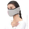 Máscara cálida de invierno 2 en 1, máscaras bucales Unisex para adultos, orejeras de moda, máscara facial a prueba de polvo, media máscara a prueba de viento para invierno al aire libre