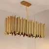 Italië Design Gold Delightfull Brubeck Kroonluchter Aluminium Legering Tube Suspension Luminaire Mode Projectlamp