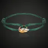 ZLXGIRL Högkvalitativ rostfritt stålarmband 3 Metall Buckle Ribbon Lace Up Silk String Hand Makelink Chain Link7521618