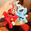 Модный мультфильм Seesame Street Elmo Cookie Monster Plush кукла BeetChain Подвеска для женщин Bag Charms Car Key Release Keyrings