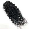Water Wave Ponytails 826inch Brazilian 100 Virgin Human Hair Water Curly 100g Natural Black 1B Pony Tail6702689