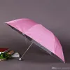 Colorful Three-folding Portable 8 Bone Umbrella Non-automatic UV Protection Rain Proof Umbrella Wind Resistant Folding Umbrellas WDH0989