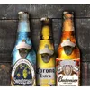 Beer Shaped Wall Bottle Opener Wall Mounted Bottle Openers Wall Mounted Wood Plaques Cap Catcher American Eroupean Vintage Style T7748843