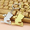 Cute Snowboarding Panda Key Rings Outdoor Camping Hiking Kids Gift Ski Snowboarder horse Keychain Couple Pendant Jewelry