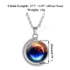 Glow in The Dark Nebula Galaxy Halsketten für Frauen Männer drehbare doppelseitige Universum Planet Glas Anhänger Ketten Modeschmuck