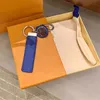 Tasarımcı deri anahtarlık araba anahtar yüzüğü toka moda el yapımı erkekler kadınlar karabin severler anahtarlık çantaları kolye mavi anahtarlar gif260x