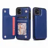 iPhoneのPUレザーの電話ケース12 Mini 11 Pro MaxウォレットケースiPhone XR XS SE COVER KICKSTAND CARD SLOTS6045019