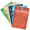 2021 цветная алюминиевая фольга сумка для фольги по монтажу на молнии одной стороне четкий задний пластиковый упаковочный пакет пахнуть доказательство мешков