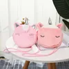 Kid Unicorn Messenger Tas Portemonnee Pluche Kleurrijke Leuke Kind Meisjes Schoudertas Crossbody Tassen Pouch Verjaardagscadeau HHA1691