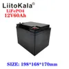 Solar energy storage 12v 60ah deep cycle battery LiFePO4 rechargeable car battery built-in BMS protection board
