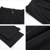 Rapitriter streetwear solto preto faixas retas pant mulheres quente primavera calças de cintura alta calças longas calça botons Capris Pocket 201006