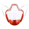 Maschera trasparente in plastica trasparente lavabile riutilizzabile maschera facciale scudo facciale viso maschere per la bocca traspirante igiene 5 colori