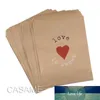 24 Uds bolsa de papel Kraft Love Is Sweet Treat Favor bolsas de regalo para decoraciones de fiesta de ducha de novia de boda