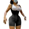 Faja de cuerpo completo para mujer, Control de barriga, entrepierna ajustable, busto abierto, Skims Kim Fajas Colombianas, compresión postoperatoria 220112