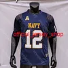 Maglia da calcio NCAA College Navy Guardiamarina Roger Staubach Navy Taglia S-3XL Ricamo tutto cucito