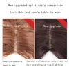 Saç Topper Üst Toupee Postiş 3 Klip Saç Uzatma Sentetik Saç Kadınlar Için Hiçbir Patlama Ile Sentetik Saç Isıya Dayanıklı 220217