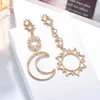 Koreaanse versie van de 2020 mode nieuwe oorbellen eenvoudige zon god maan god asymmetrische overdrijving oorbellen dames groothandel G220312