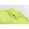 Printemps femmes vert couleur velours côtelé veste lâche simple boutonnage manteau mode bouton vers le bas gland veste 201026