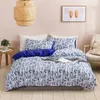 En Stock, juegos de sábanas para cama, sábanas planas ajustadas, 3 uds., 7 colores, juegos de cama Twin Double Queen King, funda de edredón, fundas de almohada