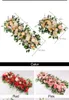 50 см DIY Цветочный ряд acanthosphere rose eucalyptus свадебный декор цветы роза пион гидрангея Смесь растений цветочный арх искусственный поток7184720