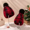 Pai-filho família combinando chapéus inverno quente mãe bebê malha lã chapéu crochê gorro boné de esqui vermelho 815