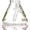 Hookah 7mm Beaker Base Glass Water Bongs 14 inches mushroom logo bong pipe