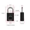 Slimme biometrische duimprintdeur hangsloten oplaadbare deurslot vingerafdruk Smart hangslot USB Keyless Quick Unlock 201013
