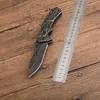 Coltello pieghevole Flipper ad apertura rapida assistito di alta qualità 440C Stone Wash Drop Point Lama Manico in acciaio Coltelli regalo tascabile EDC