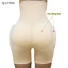 Mujeres Shaper Butt Lifter Hip Enhancer Hip Pad Acolchado Cintura alta Control de barriga Bragas Calzoncillos invisibles Culo falso Pantalones cortos de glúteos 2018143685