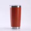 16 färger 20oz tumblers rostfritt stål vakuumisolerad dubbel vägg vin glas termisk kopp kaffe öl rån med lock för resor 496