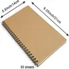 Kraft Soft Cover Notebooks Planner Planner não forrado blocos de notas com papel em branco Diário de livro de cópias marrom para viajantes desenhando pintura