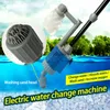 20/28W Electric Aquarium Fish Tank Water Change Pump Cleaning Tools Water Changer Gravel Cleaner Siphon Water Filter Pump Y200922