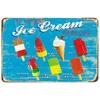 Metal Tin Retro Placa Placa Signo Arte Adesivo de ferro Iron Pintura Icecream Decoração de pub Pub Sinais de paredes decoração suporta YFA33694477