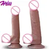 NXY Dildo Vera Pelle Sensazione Morbido Silicone Ventosa Pene Realistico Grande Cazzo Giocattoli Del Sesso per Donna Prodotti Strapon Dildo Donne 0105