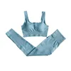 Yoga kläder sömlösa 2 -stycken uppsättningar kvinnor039 set med hög midja bralegings elastisk gym sport kostym träning fitness sport clothi3019562