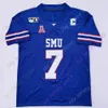 Voetbalshirts SMU Mustangs voetbaljersey NCAA College James Proche Patrick Nelson Delontae Scott Demerick Gary Freeman McDaniel Granson GAILLIARD COXE