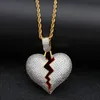 Effen Gebroken Hart Hanger Ketting Voor Heren Dames Nieuwe Mode Persoonlijkheid Hip Hop Ketting Paar Sieraden