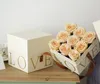 Blommor Box med Handhold Hug Bucket Rose Florist Gift Party Gift Packing Cardboard Packaging Box Bag1286778