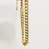 Lyxig designer smycken kvinnor chokers halsband guld kubanska kedjor för män med d hängande rostfritt stål armband örhängen set mode stil