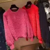 Женские свитера осень и зима Fast Hand Web Знаменитости с одинаковым алфавитом Вязание свитера с длинными рукавами Утолщенный теплый пуловер с пузырьковыми рукавами