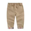 2020 Moda Trend Spring Children Boys Brand Plaid Pantalones Casual Otoño Infantil Niños Ropa Alta Calidad Recién Nacido Bebé Pantalones deportivos A001