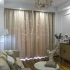 Double Layer Hollow Out Stars Blackout Curtain For Living Room Window Curtains Bedroom Voile Hotel Home Decoration LJ201224