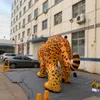 White Inflatable Balloon Cheetah Inflatables Parade Costume With LED and Blower For Walking Party Decoration