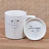 Amoureux créatifs tasses tasse à café de bureau en céramique tasses à tube droit avec logo de couverture peuvent être personnalisés