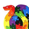 Rembremeke Double Laterais 26 Carta de alfabeto e números de madeira quebra-cabeças Crianças Crianças Kids Mathematics Toy 311 H1