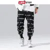 Lappster masswear calças de carga impressas macacão masculino Hip Hop calça calças calças calças casuais pretas 201130